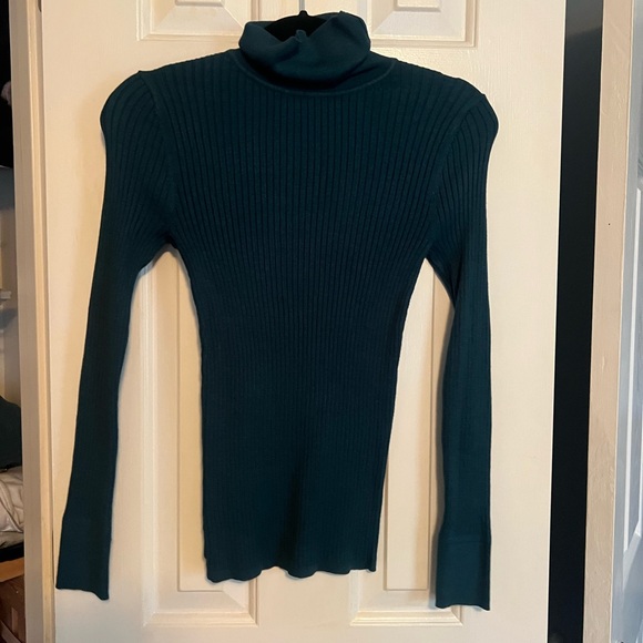 LOFT Emerald Green Turtle Neck - Picture 1 of 2